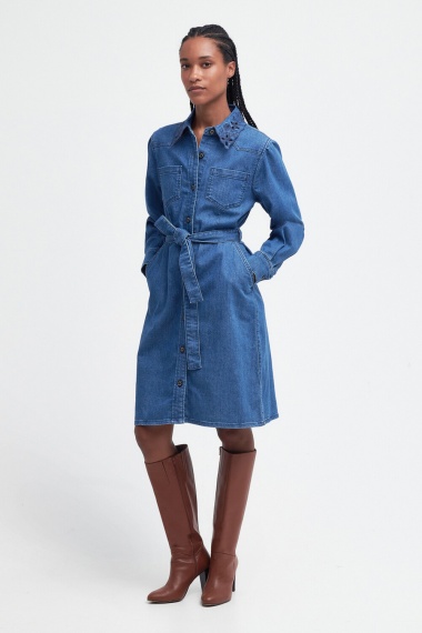 Vestido Longfield Denim Mini Barbour imagen 4