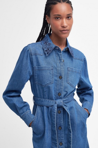 Vestido Longfield Denim Mini Barbour imagen 5