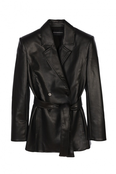 Chaqueta Faux Leather Black BCBG imagen 1